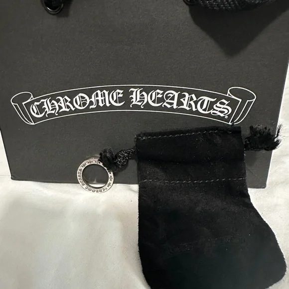 Chrome Hearts Malibu FU 3mm Sterling Silver Ring unisex 5.5us NEW - Picture 2 of 6